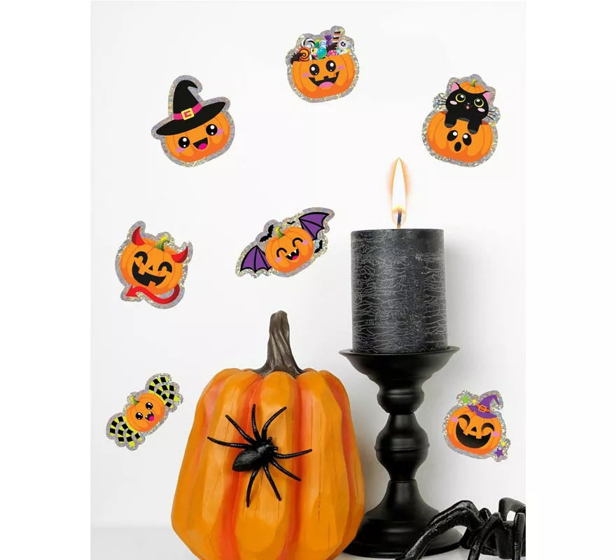 Translation missing: it.Pegatinas Calabaza Surtidas Halloween Holográficas