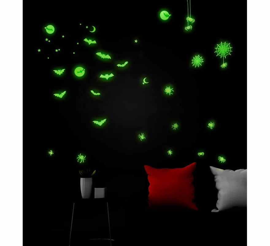 Translation missing: it.Pegatinas Murciélagos y Arañas Fluorescentes de 21x15 cm