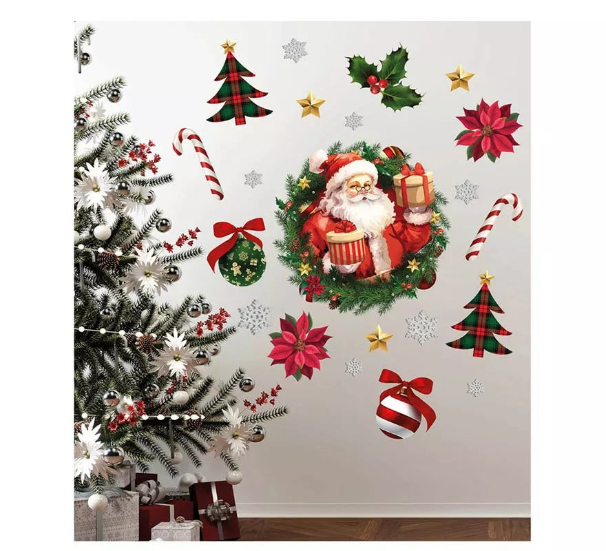 Translation missing: it.Pegatinas Papá Noel adhesivas para pared de 25x70 cm