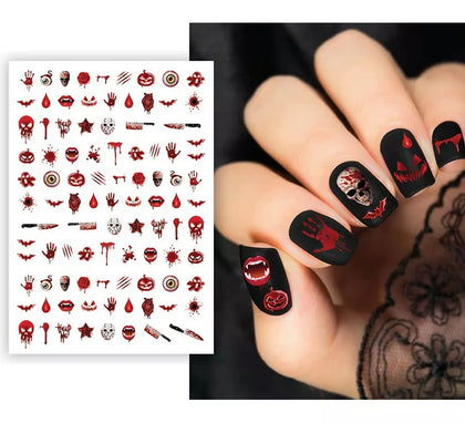 Pegatinas para Uñas Sangrientas