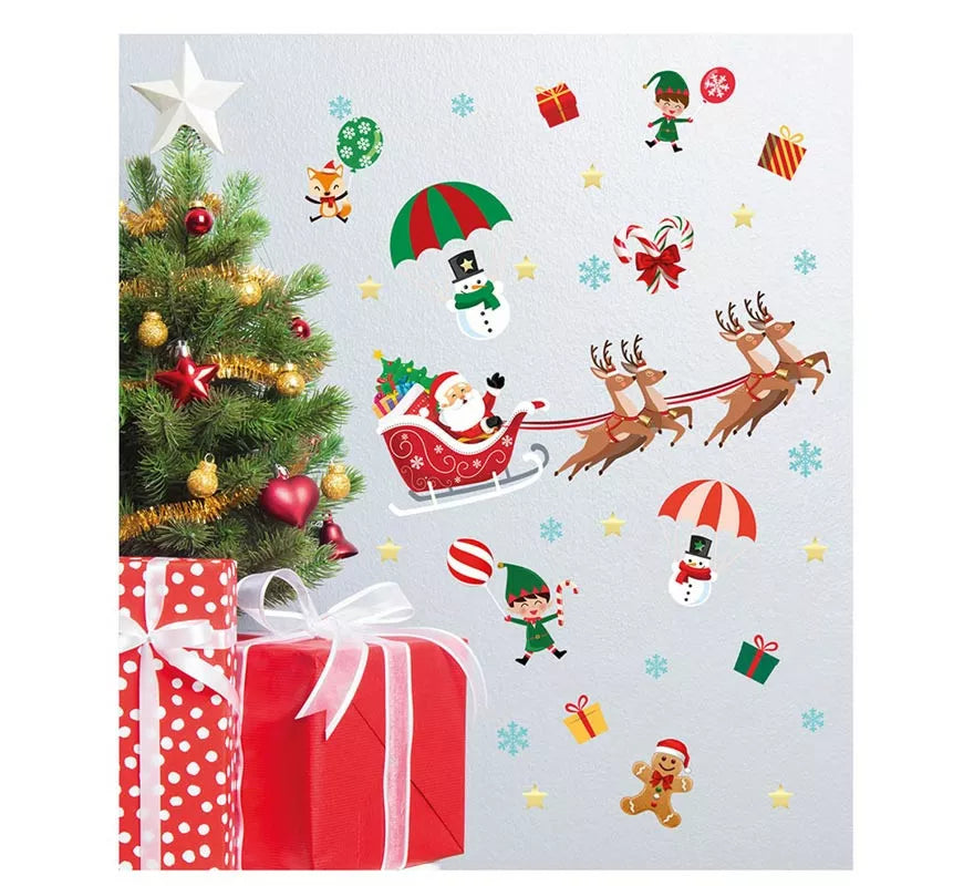 Translation missing: it.Pegatinas Trineo de Papá Noel adhesivas para pared de 25x70 cm