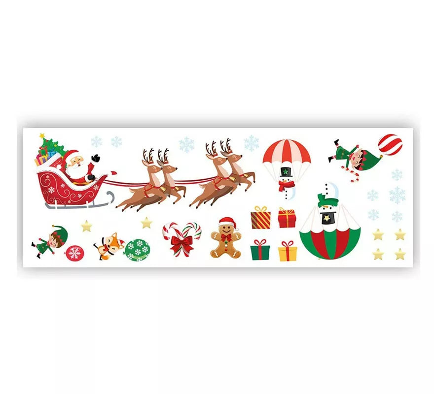 Translation missing: es.Pegatinas Trineo de Papá Noel adhesivas para pared de 25x70 cm