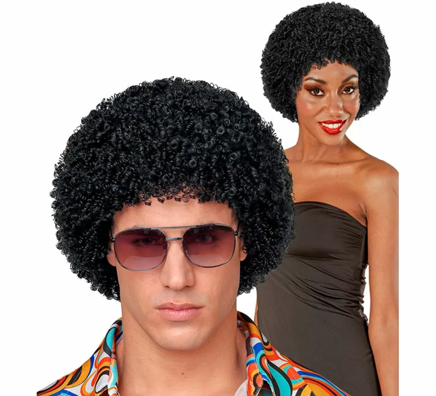 Translation missing: it.Peluca Afro Disco Años 70 negra