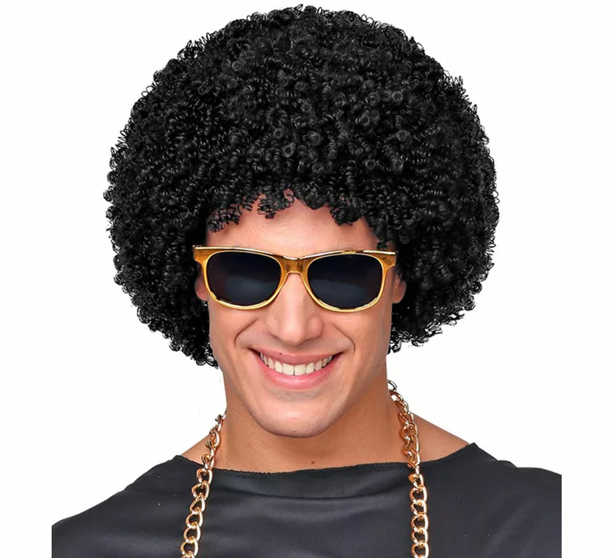 Translation missing: it.Peluca Afro Disco Años 70 negra
