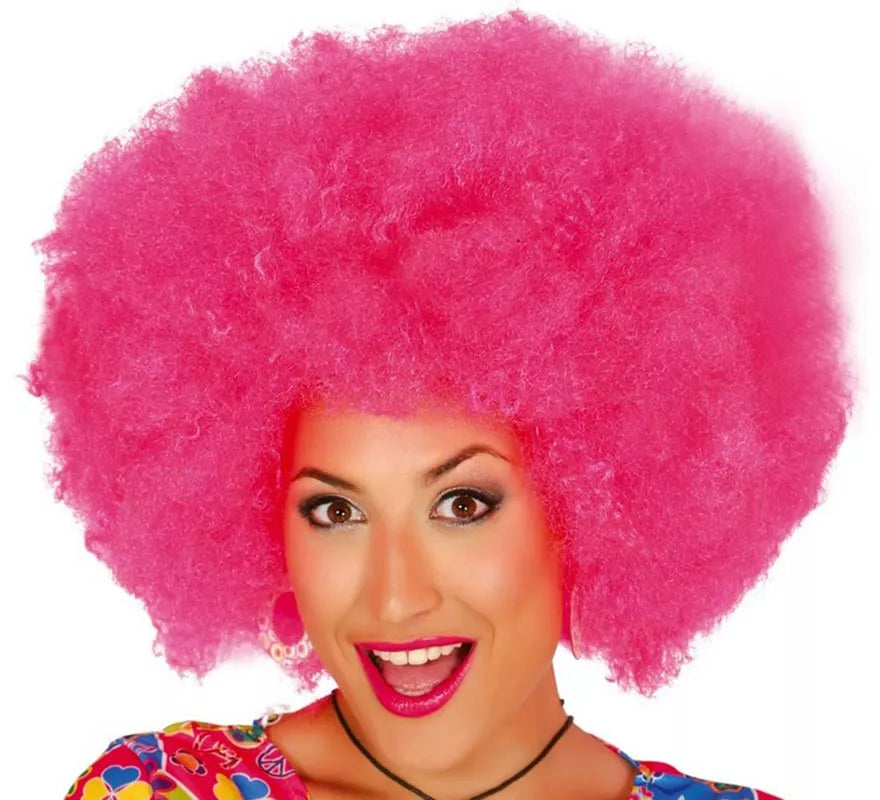 Translation missing: es.Peluca afro extra grande rosa