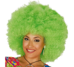 Grande parrucca extra afro verde