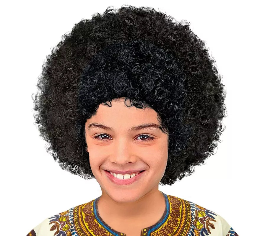 Translation missing: it.Peluca Afro negra en bolsa infantil