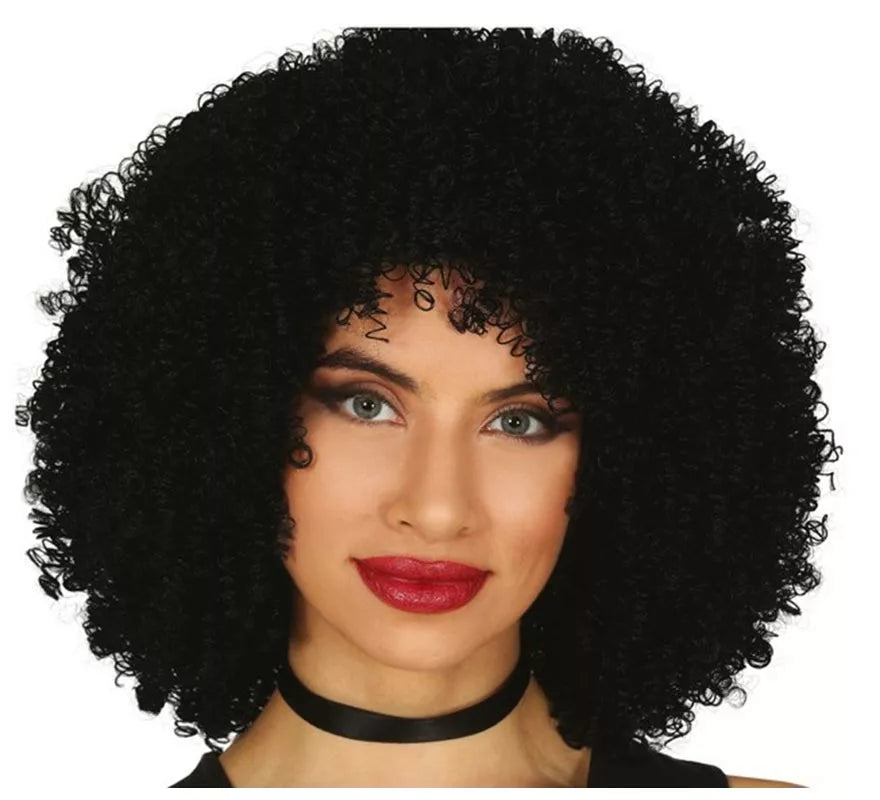 Translation missing: es.Peluca Afro Rizada Negra