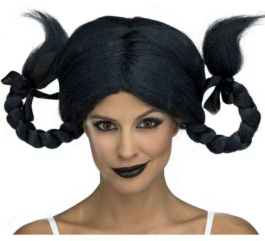 Translation missing: it.Peluca color Negro azulado con Trenzas