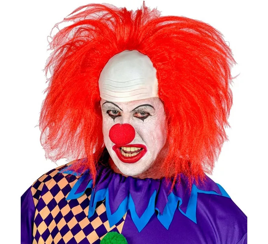 Peluca con Calva roja de Payaso