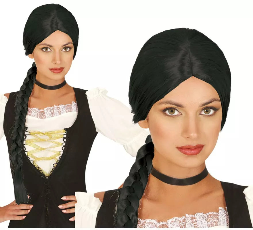 Translation missing: it.Peluca con trenza negra de India o Tabenera