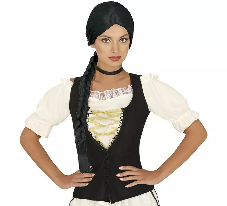 Translation missing: it.Peluca con trenza negra de India o Tabenera