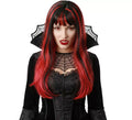 Peluca de Bruja roja y negra