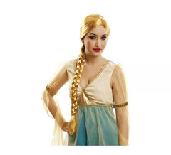 Parrucca da donna con treccia bionda
