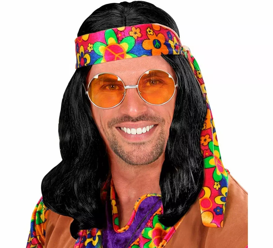 Translation missing: it.Peluca de Hippie negra con Bandana
