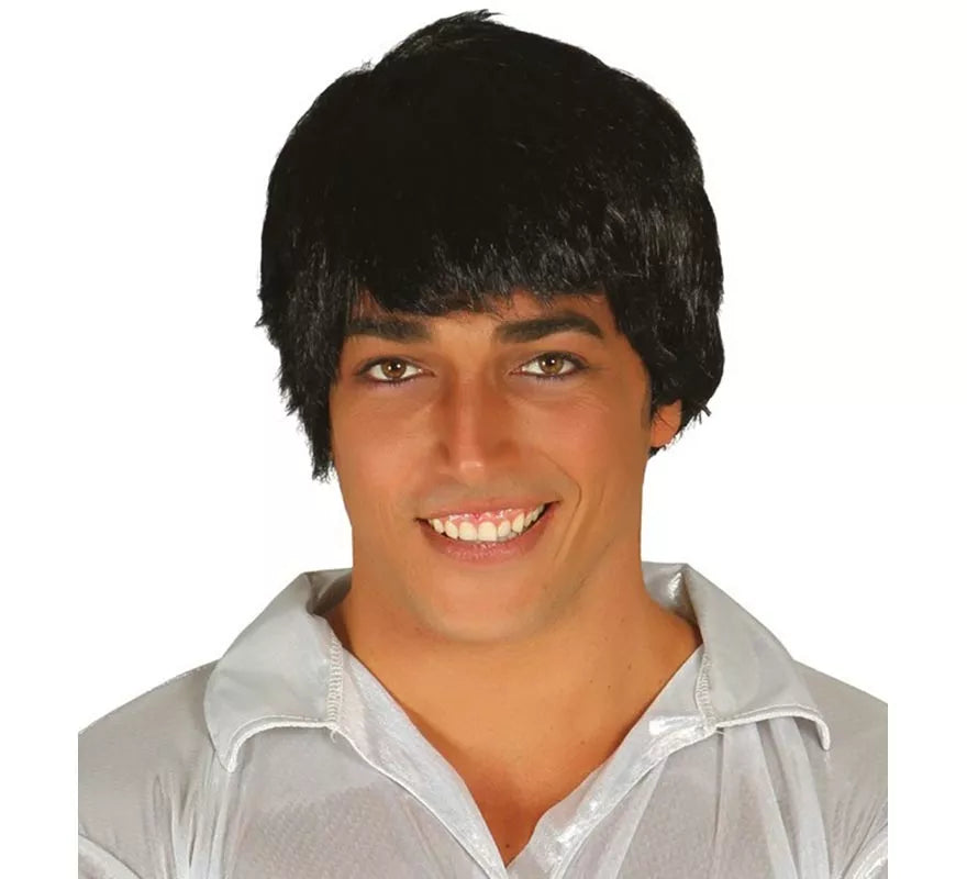 Translation missing: it.Peluca de Hombre Negra con flequillo