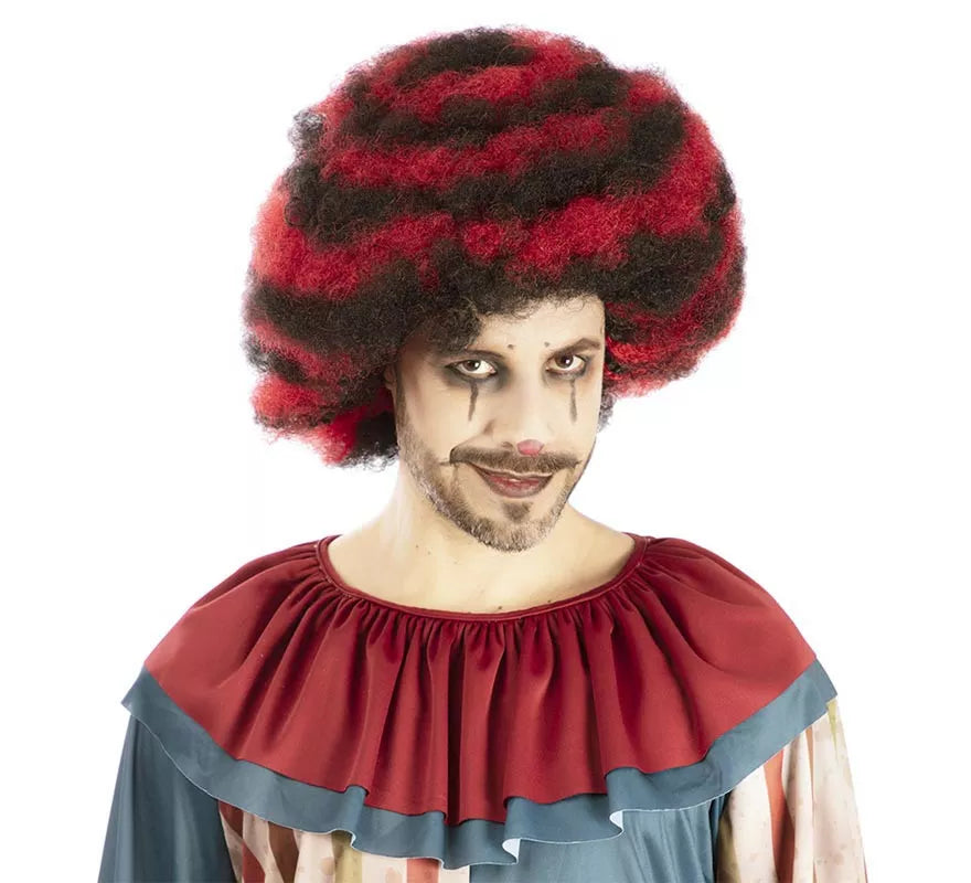 Translation missing: it.Peluca de Payaso Perverso Afro rojo y negro