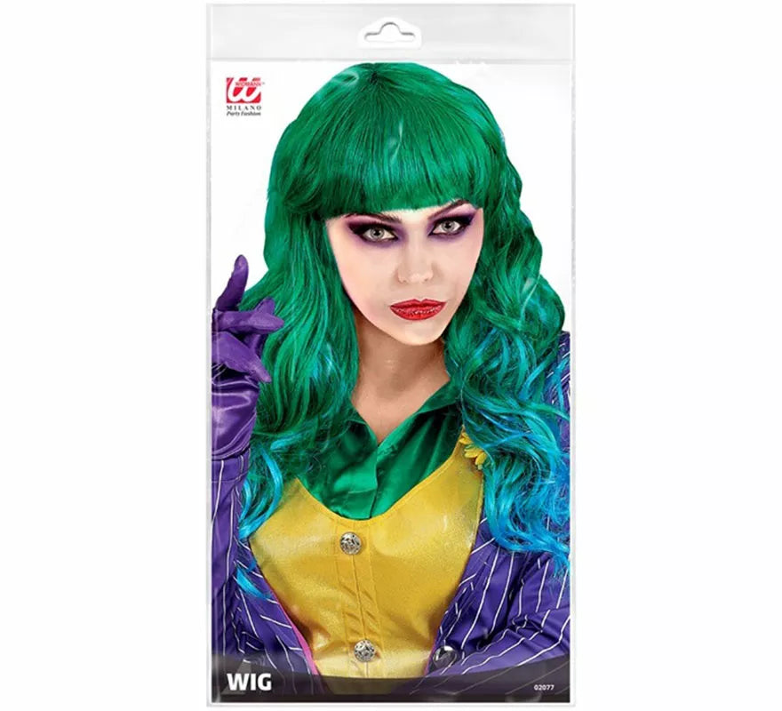Peluca de Payaso Risueño verde