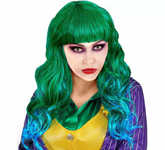 Parrucca da clown verde che ride