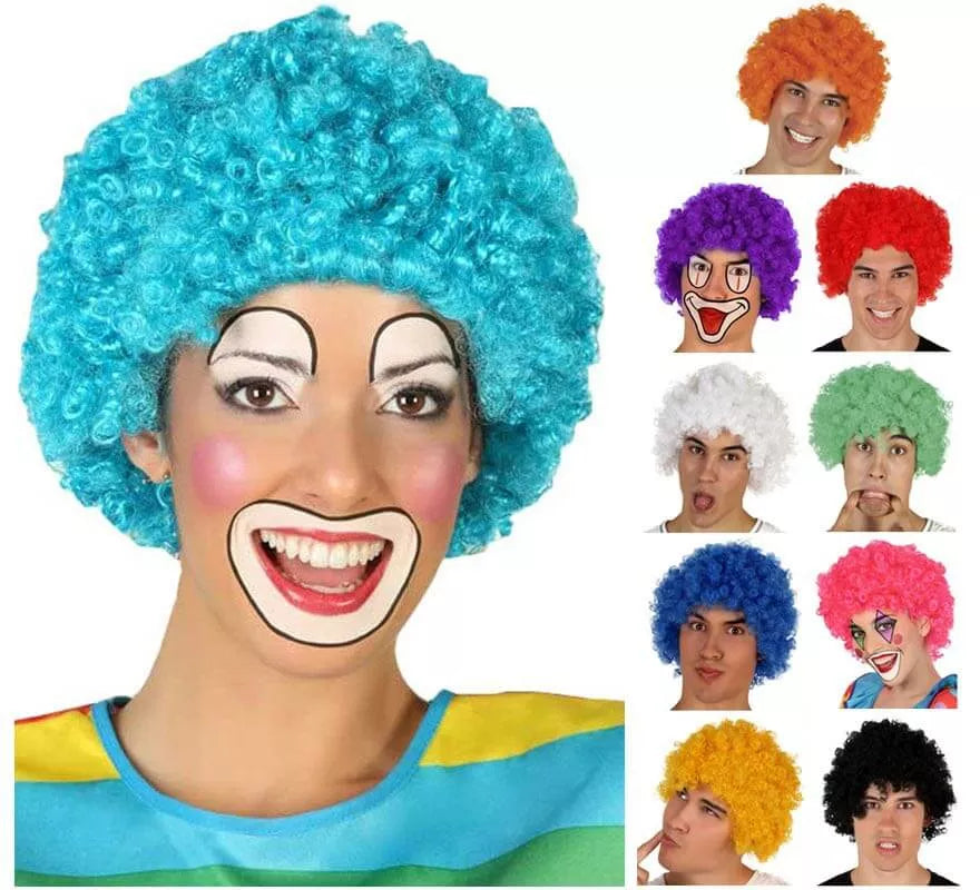 Translation missing: es.Peluca de Payaso Rizada en Varios colores