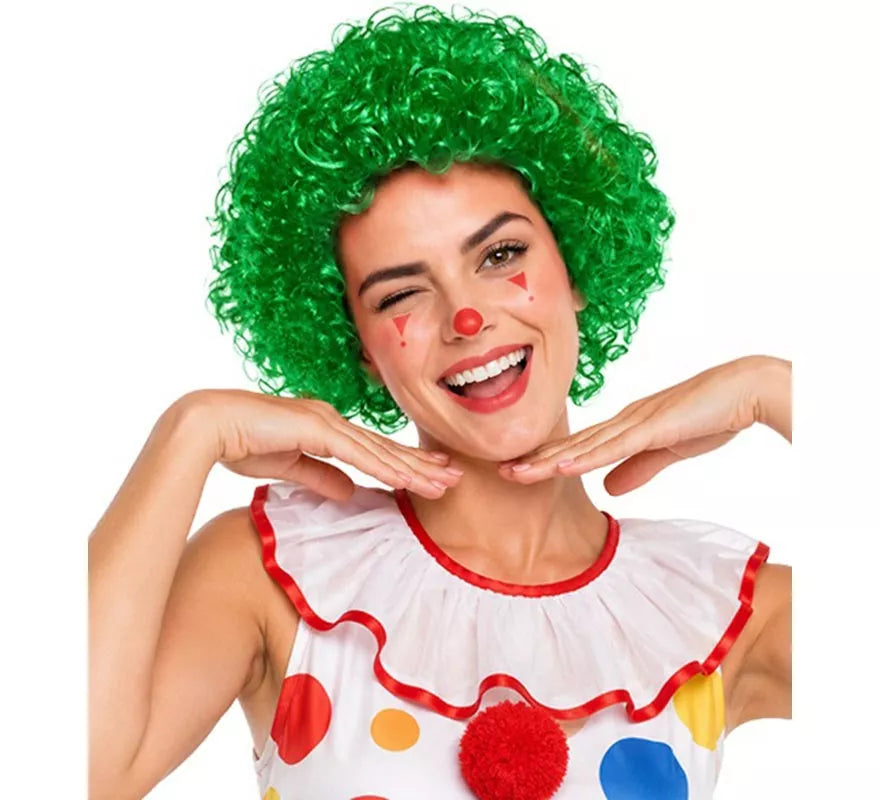 Translation missing: it.Peluca de Payaso Verde de 70 g