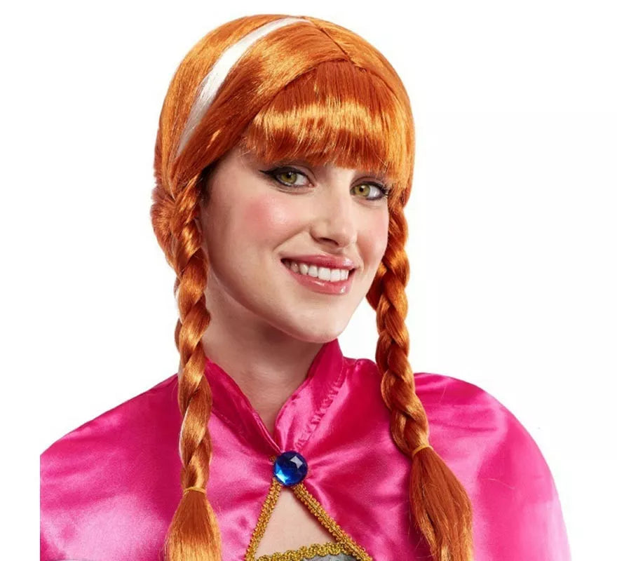 Translation missing: it.Peluca de Princesa de hielo roja con trenzas