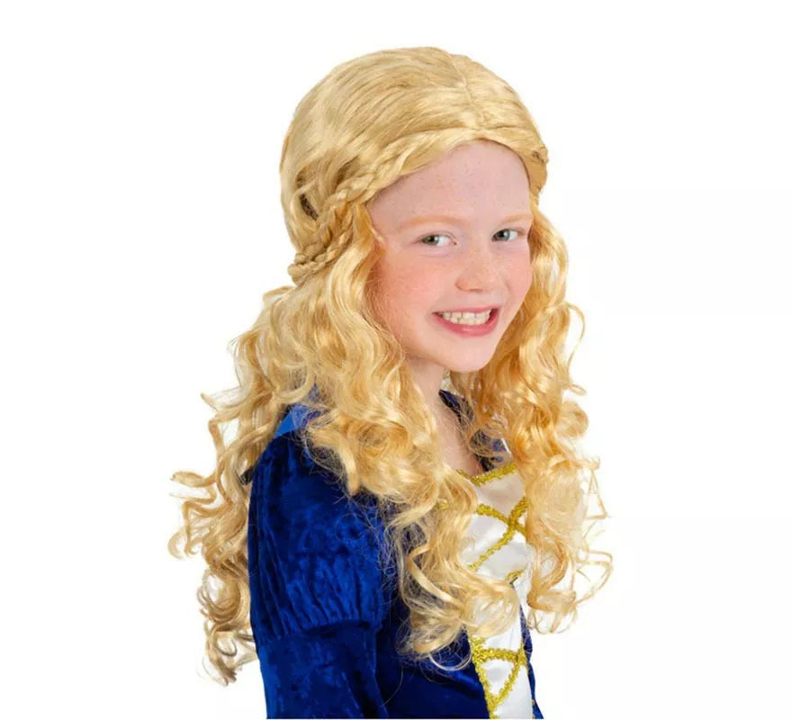Translation missing: it.Peluca de Princesa Medieval rubia infantil