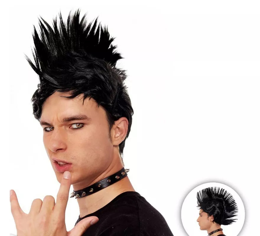 Translation missing: it.Peluca de Punky cresta negra