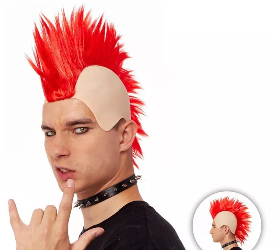Translation missing: it.Peluca de Punky cresta rojo