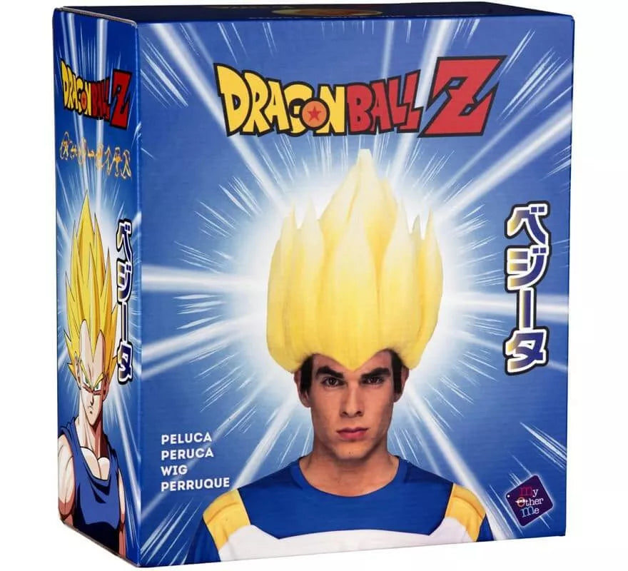 Translation missing: es.Peluca de Saiyan Vegeta de Dragón Ball en caja para hombre