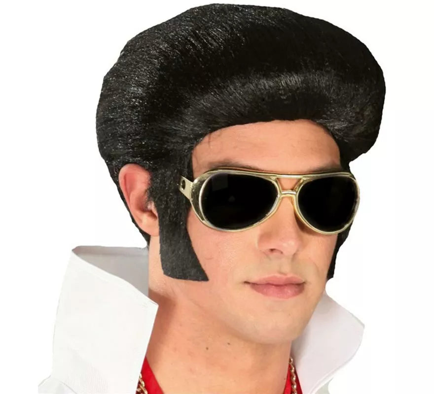 Translation missing: it.Peluca del Rey de Rock con tupé y patillas
