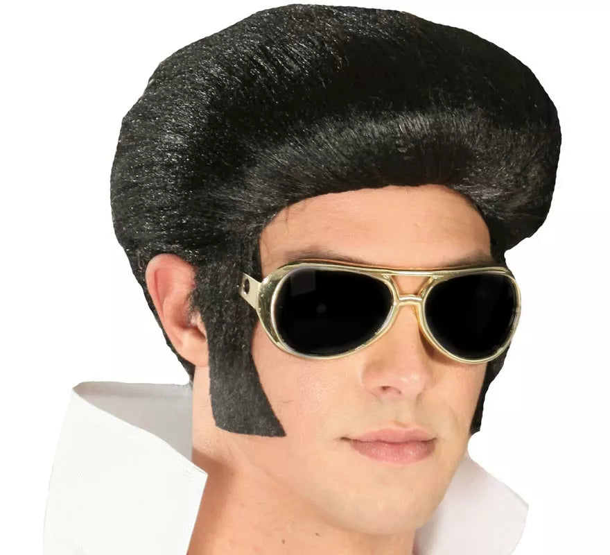 Translation missing: it.Peluca del Rey de Rock con tupé y patillas