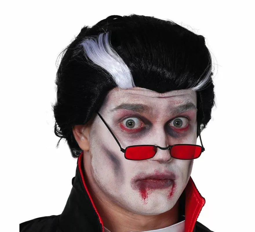 Translation missing: it.Peluca Drácula con mechas blancas