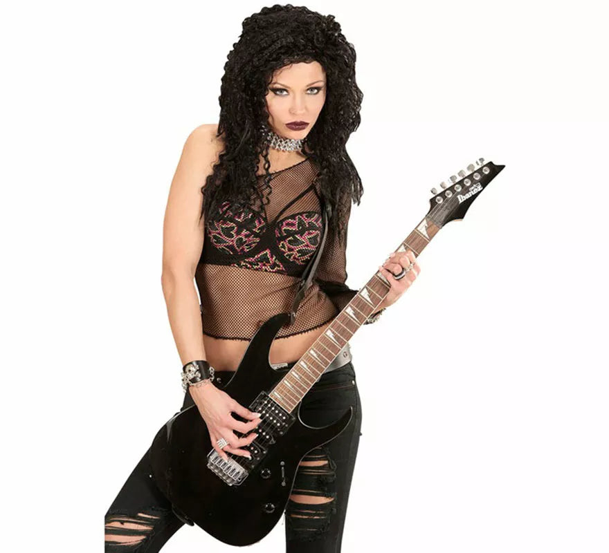 Translation missing: it.Peluca Hard Rock negra