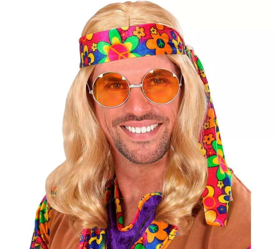 Translation missing: it.Peluca Hippie con Banda en varios colores adulto