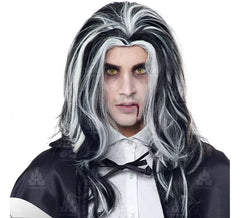 Peluca Larga de Vampiro con mechas