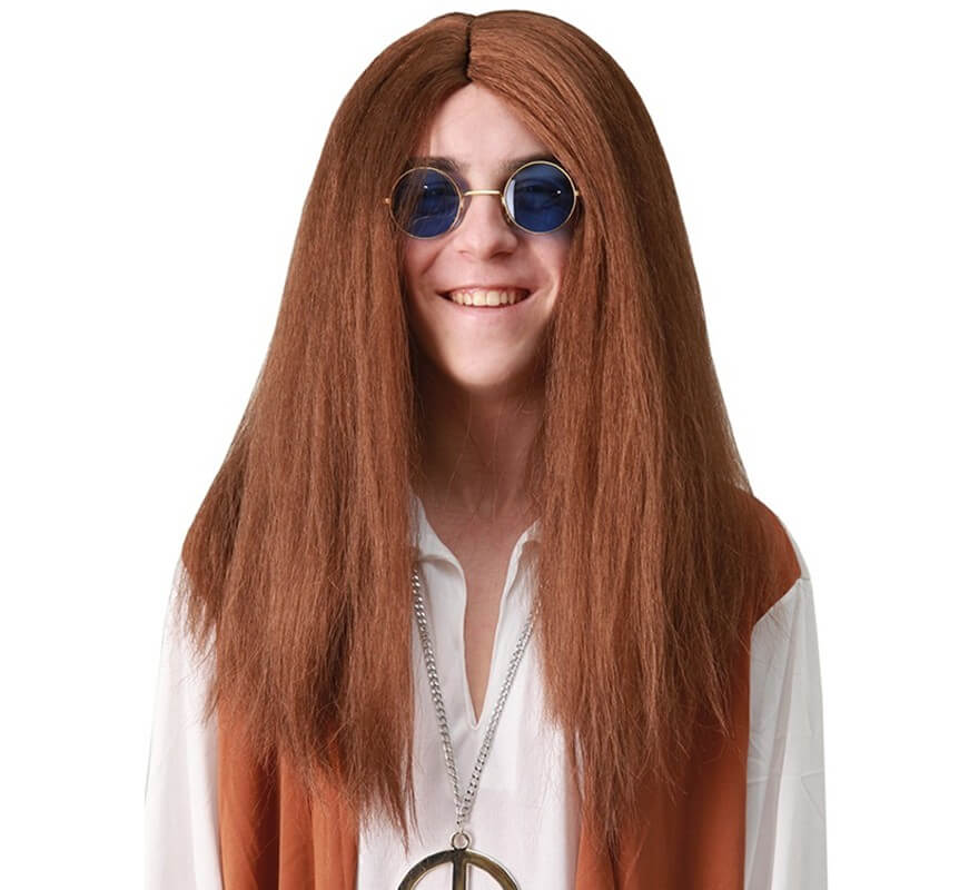 Translation missing: it.Peluca Larga Lisa Hippie con raya en medio