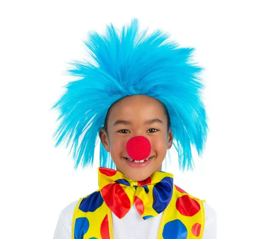 Translation missing: it.Peluca Melena de Pinchos azules infantil