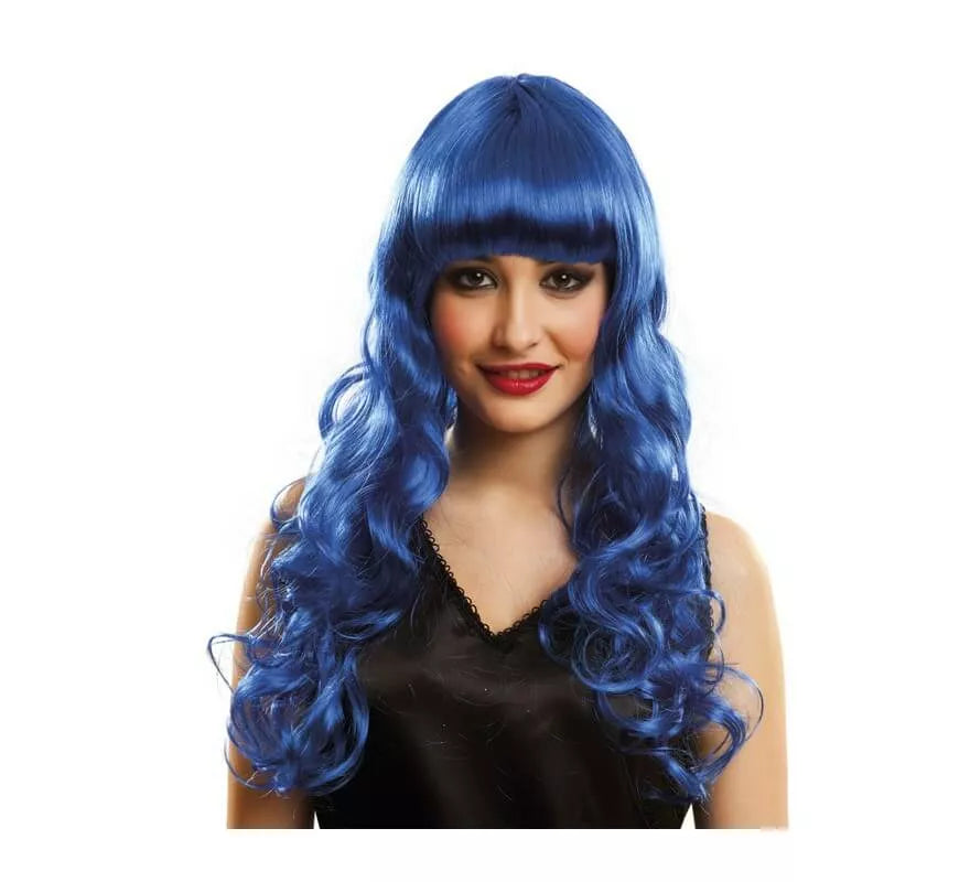 Translation missing: it.Peluca Melena Katy con rizos y flequillo azul