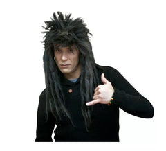 Parrucca punk mane con dreadlocks neri