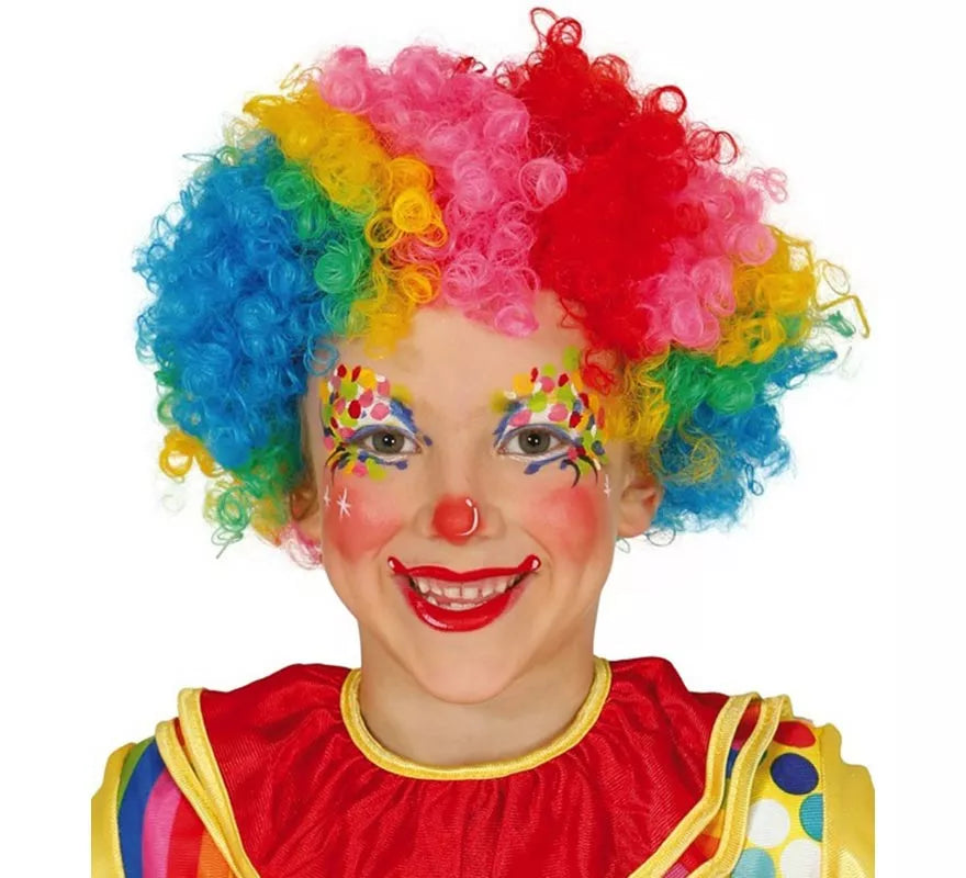 Translation missing: it.Peluca multicolor de Payaso infantil
