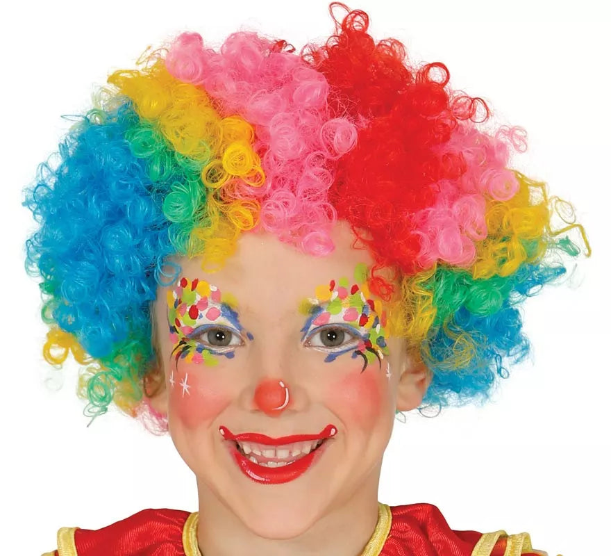Translation missing: it.Peluca multicolor de Payaso infantil