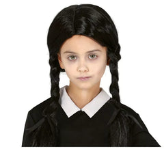 Peluca Negra con Trenzas Infantil
