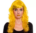 Peluca Ondas amarillo con fleco