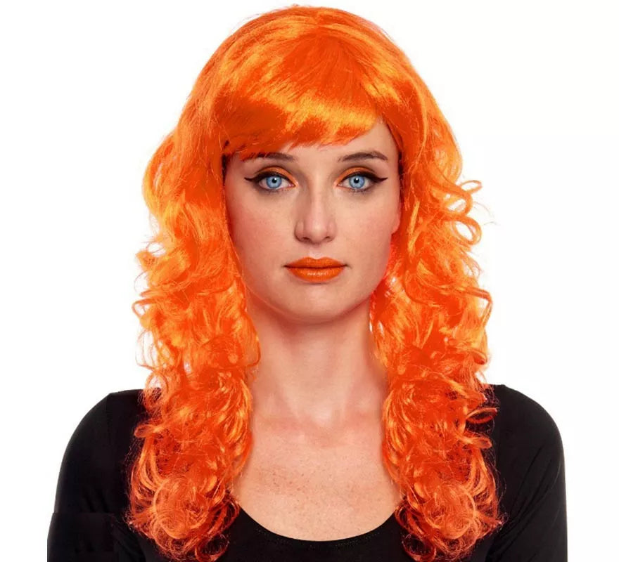 Translation missing: it.Peluca Ondas naranja con flequillo