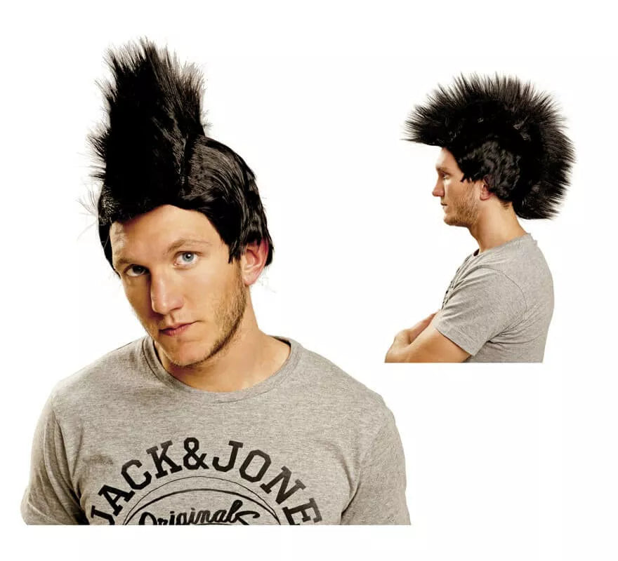 Translation missing: it.Peluca Punk con cresta negra