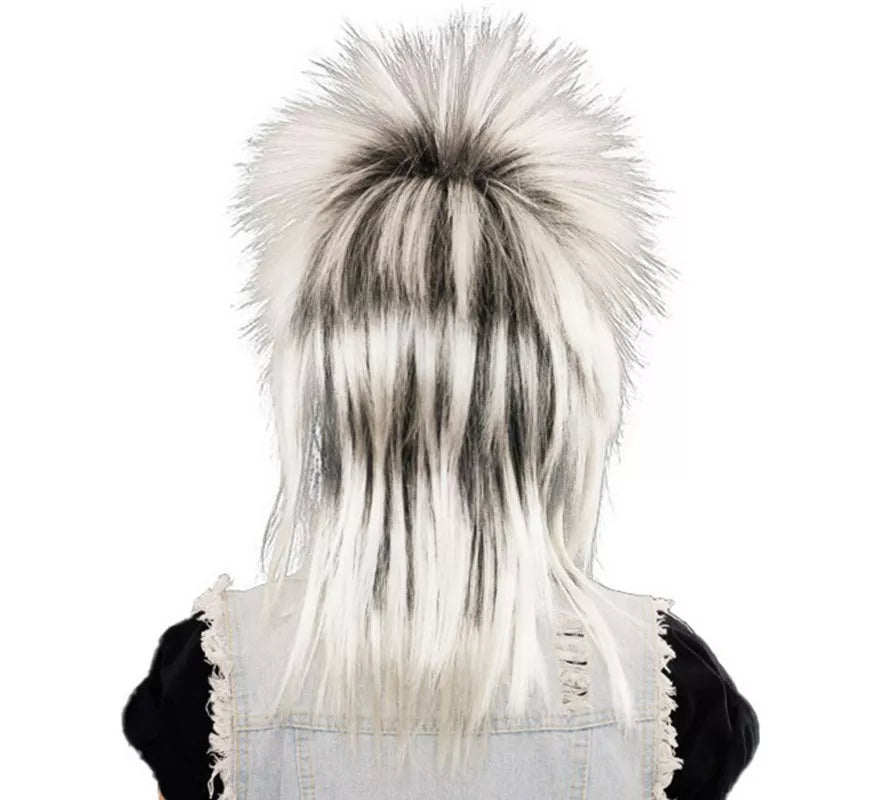 Peluca Punk platino voluminosa