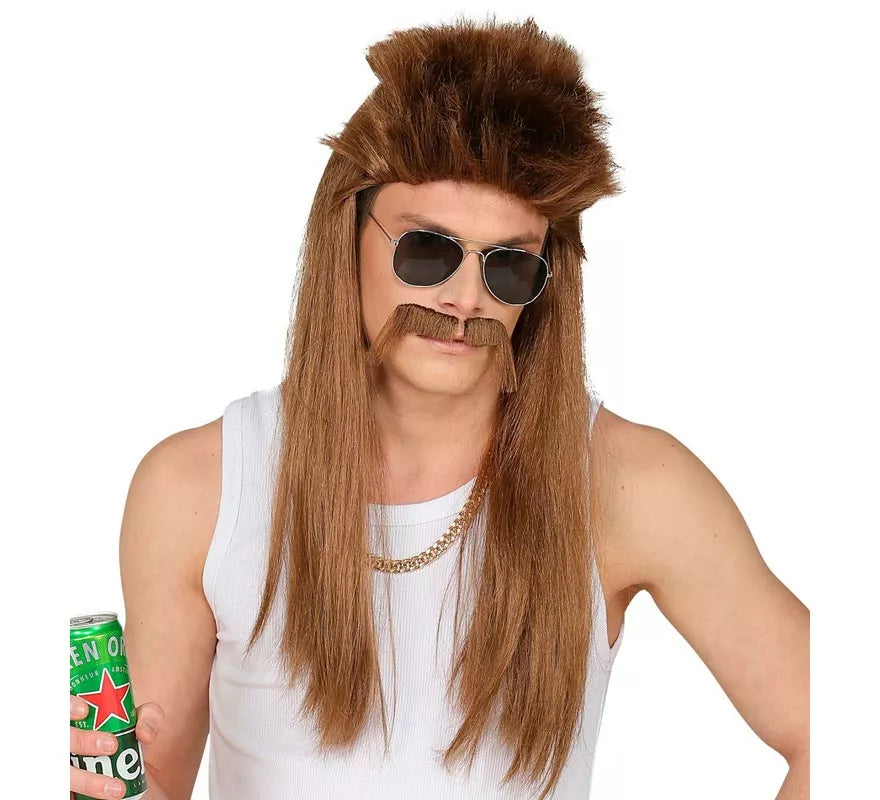 Translation missing: es.Peluca Redneck con bigotes adulto