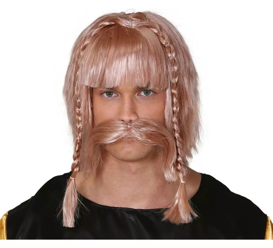 Translation missing: it.Peluca rubia con bigote incluido de Vikingo