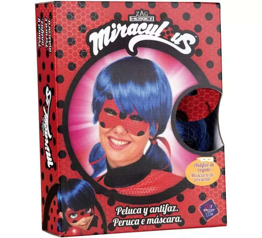 Translation missing: it.Peluca y Antifaz de Ladybug en caja para mujer